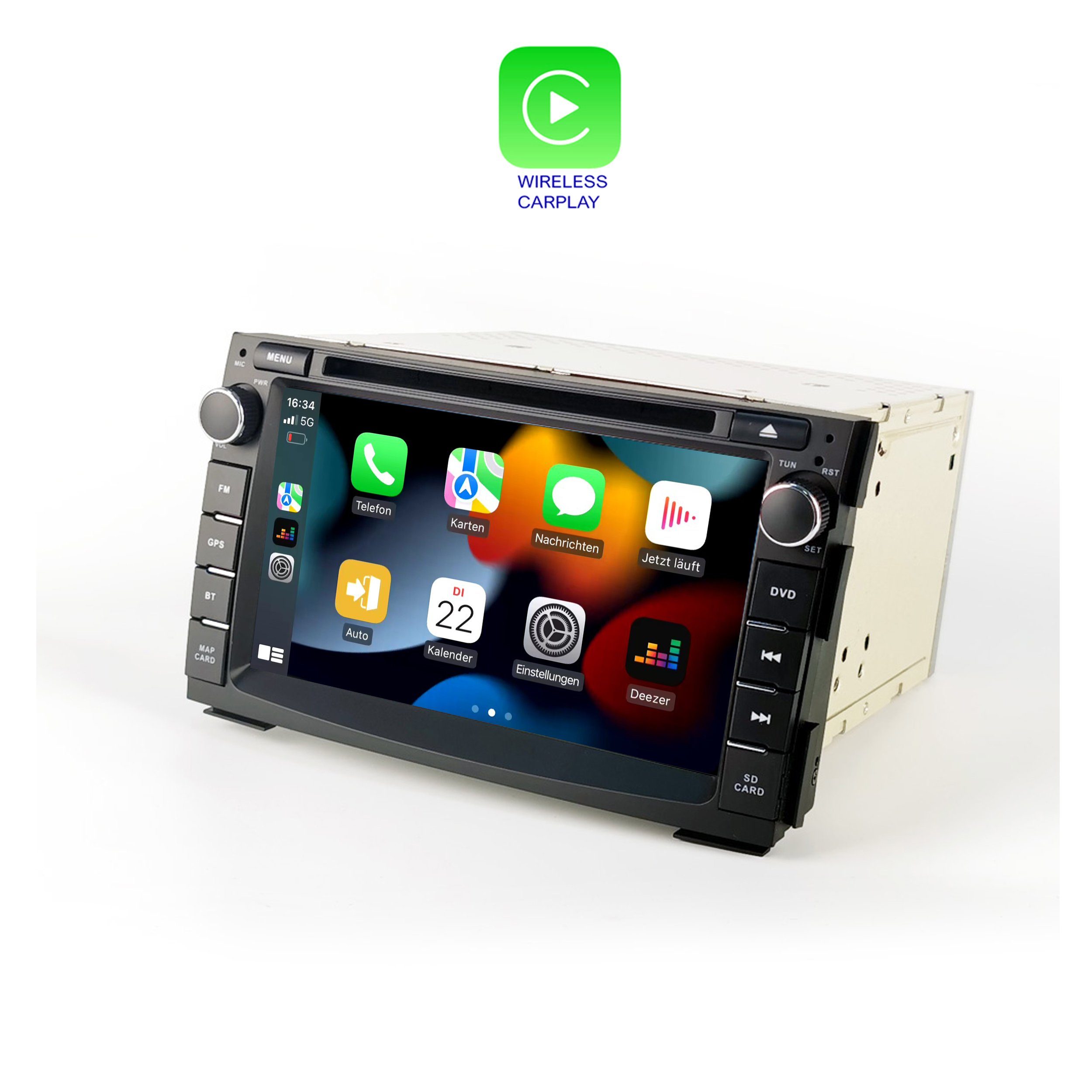 Kia Cee'd Einbau-Navigationsgerät GPS Radio Für Android 7" AndroidAuto TAFFIO CarPlay Touch Venga DVD