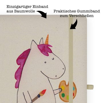 Mr. & Mrs. Panda Notizbuch Einhorn Künstler - Transparent - Geschenk, Tagebuch, Unicorn, Notizh
