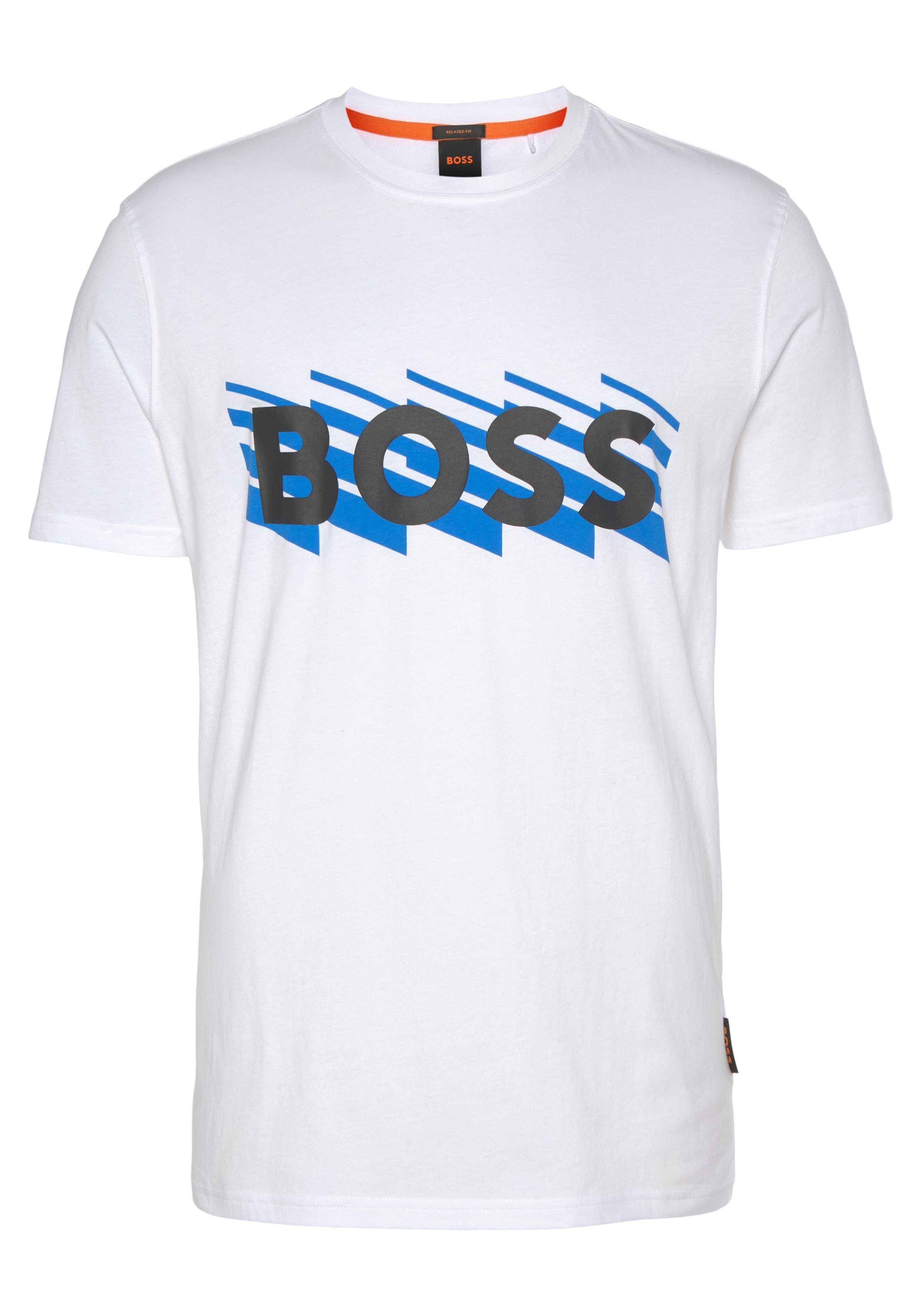 BOSS ORANGE T-Shirt TeeBOSSRete mit BOSS ORANGE Markenlabel auf der Brust Natural