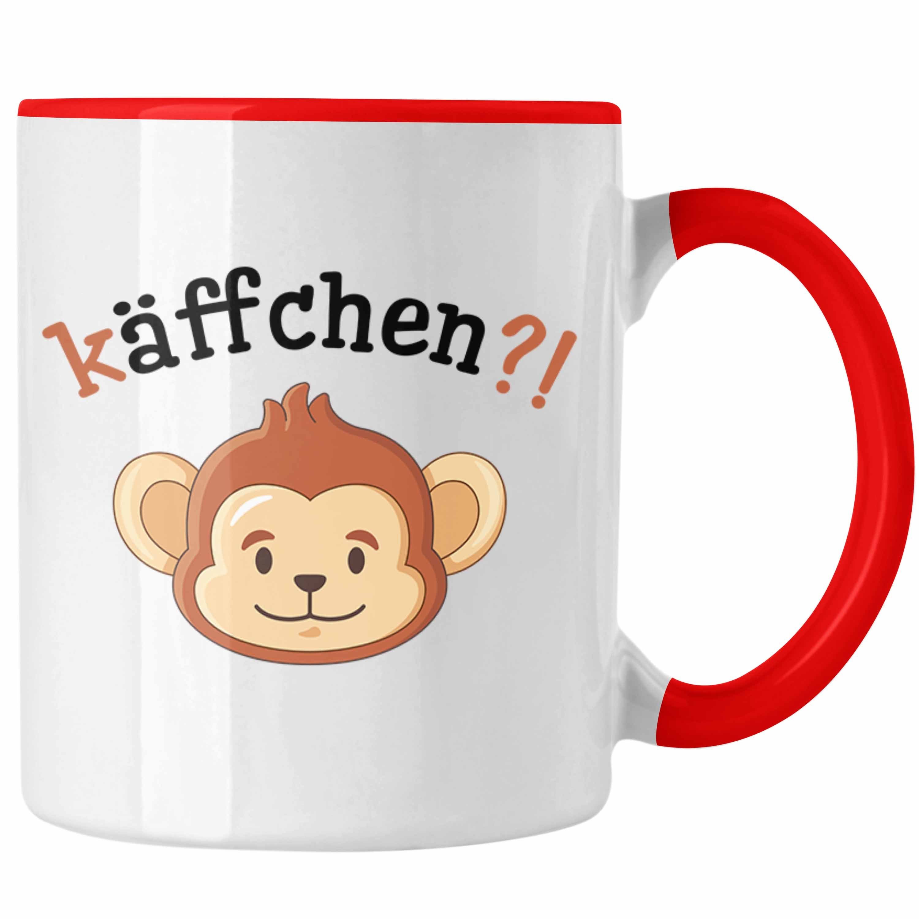 Büro Trendation Rot Trendation Lustige Sprüchen Kollegin - Grafik Geschenk Affe Käffchen Kaffeetasse Tasse Tasse Tasse mit Arbeit Kollege