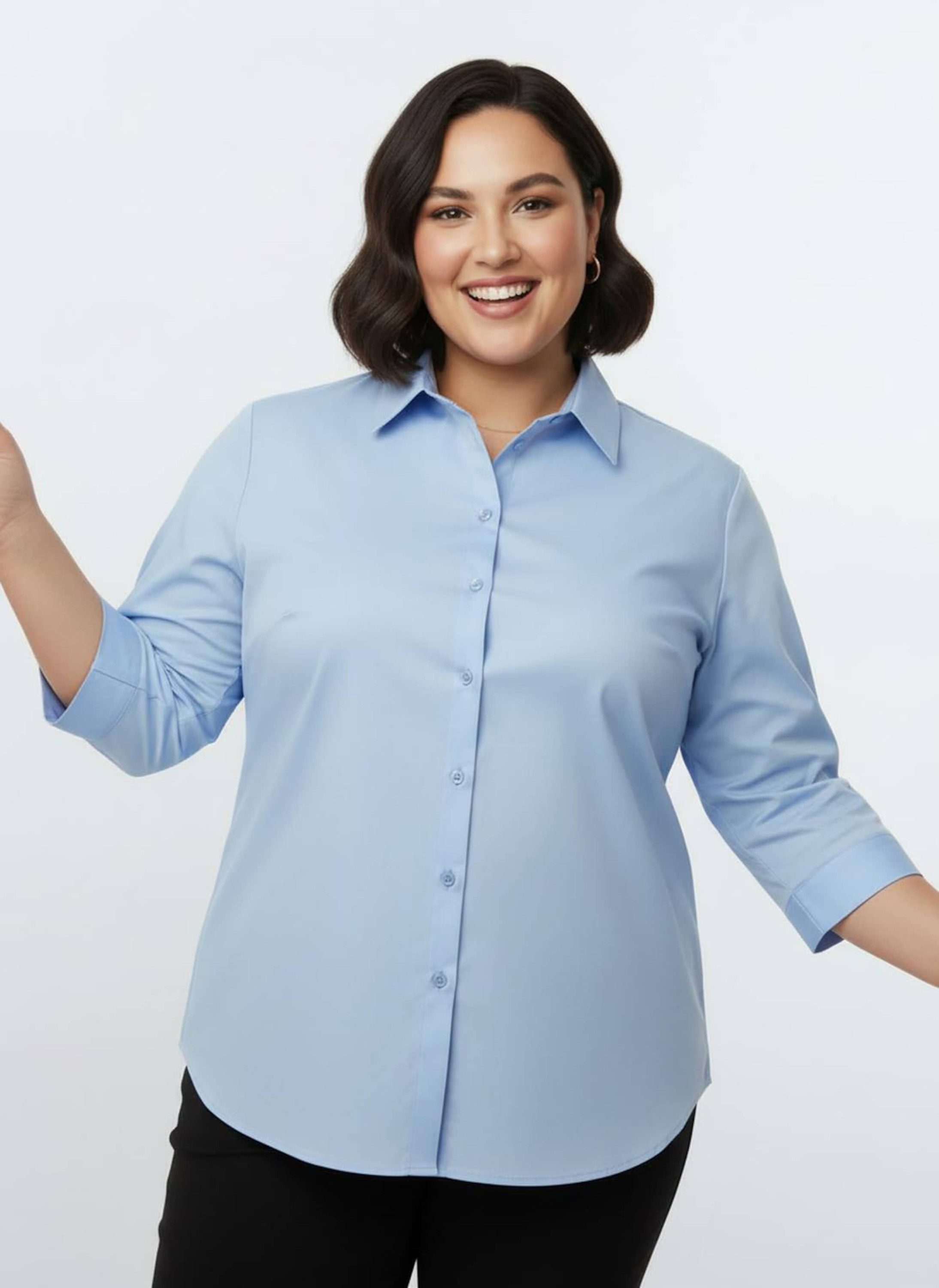 Sieh an! Klassische Bluse Bluse 3/4-Arm