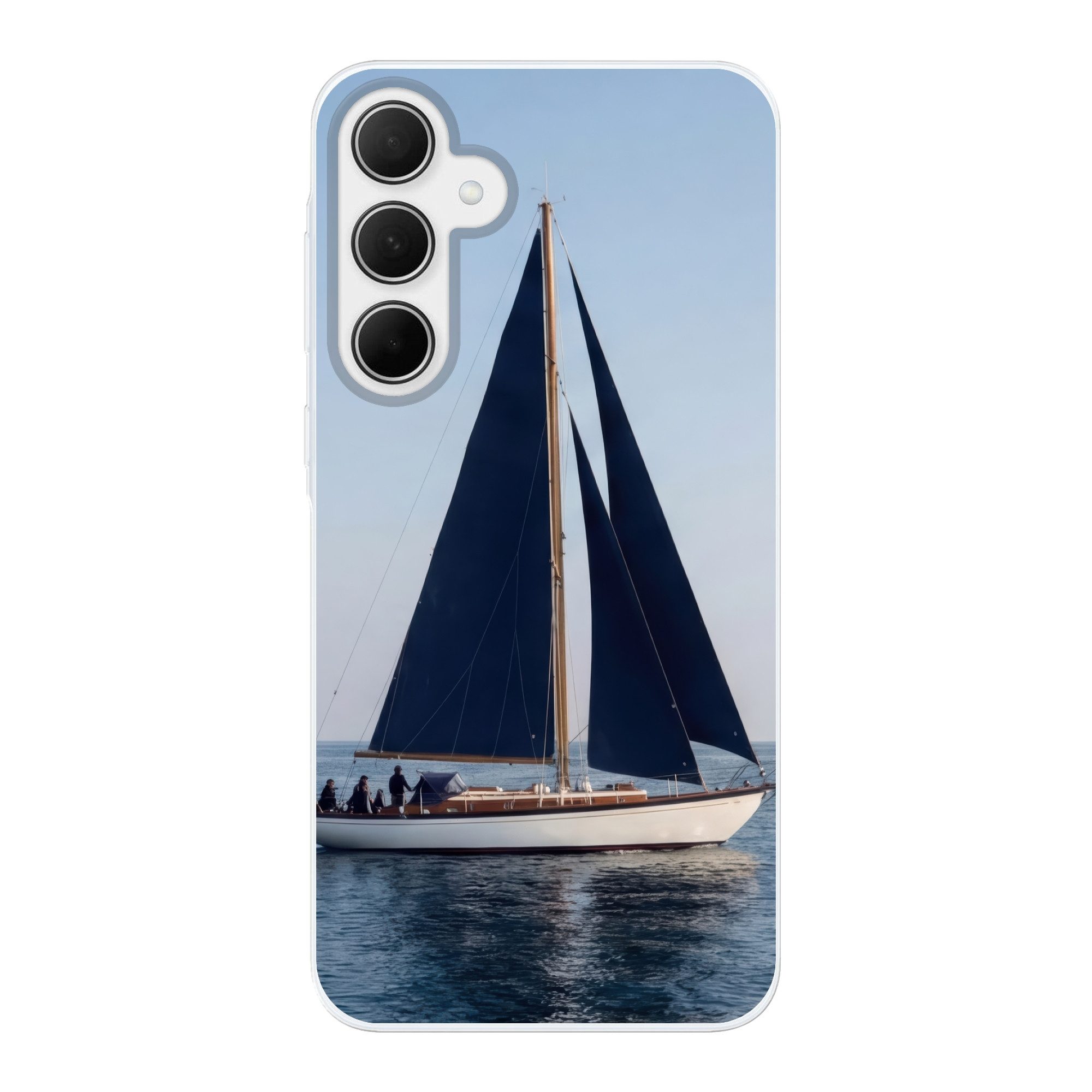 MuchoWow Handyhülle für Samsung Galaxy A35 5G Segelboot - Meer - Blau, Smartphone-Bumper, Print, Handy Schutzhülle Dünn