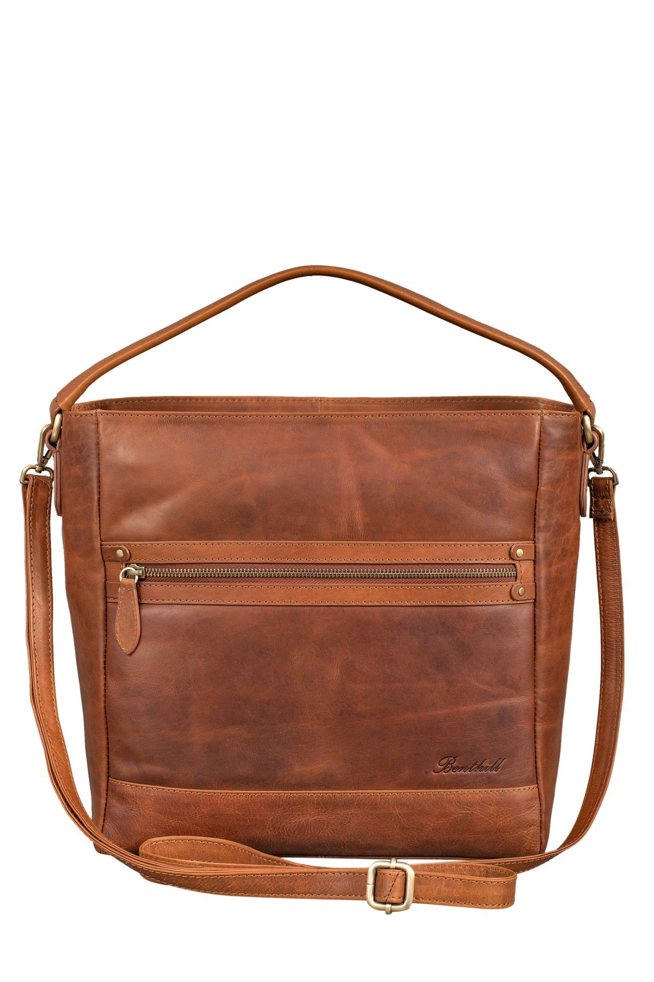 Benthill Umhängetasche Damen Echt Leder Handtasche Bag Frauen Groß Vintage günstig online kaufen