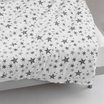 Bettwäsche Sterne, TRAUMSCHLAF, Flanell, 2 teilig, winterliches Design