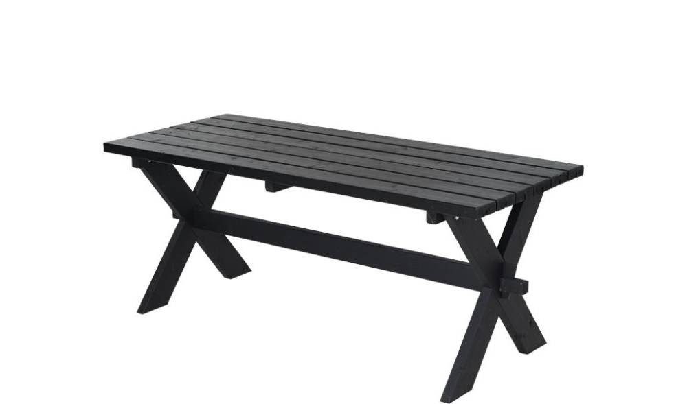 PLUS Gartentisch Plus Tisch Nostalgie 177x75x72cm schwarz, Witterungsbeständig