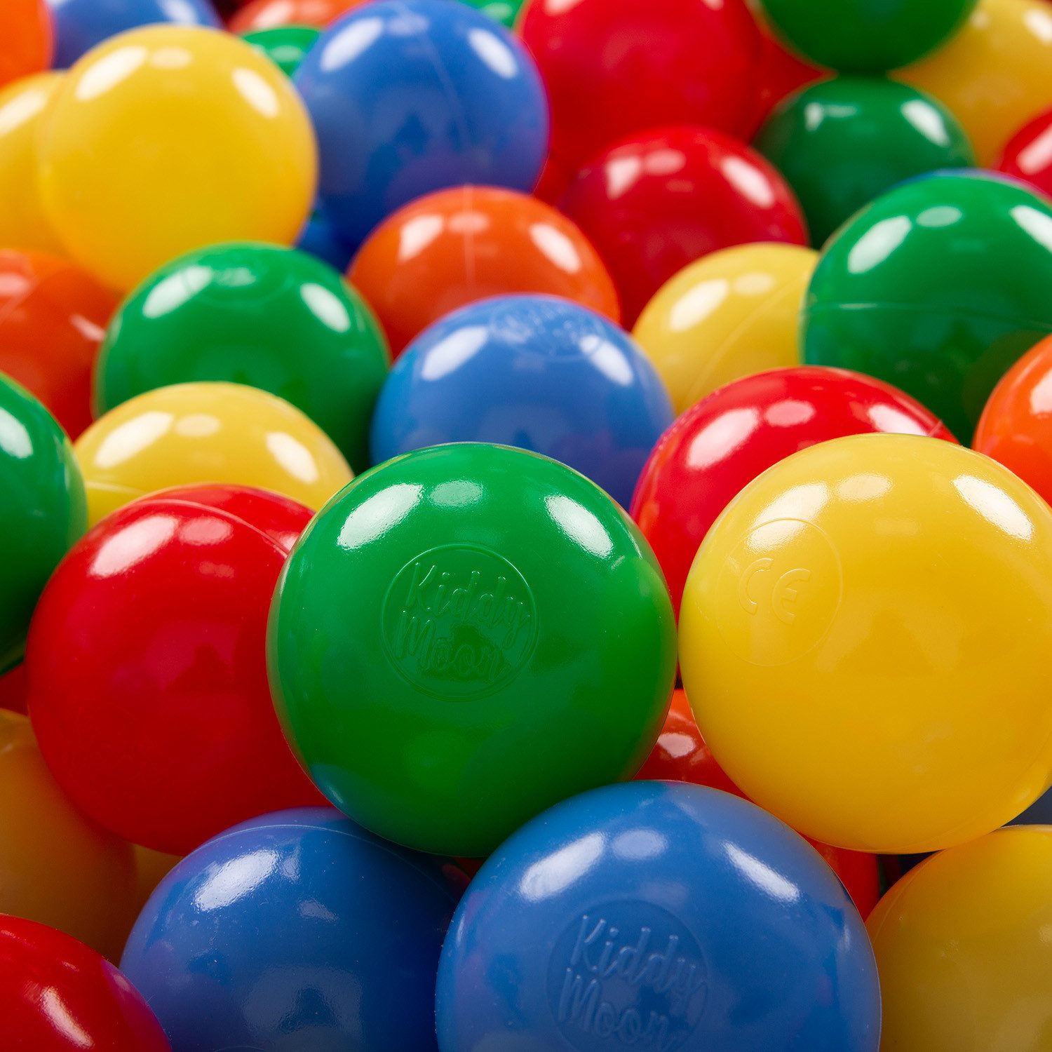 KiddyMoon Bällebad-Bälle ZK7 (Baby Plastikbälle Spielbälle, 50-St), Made in Europe