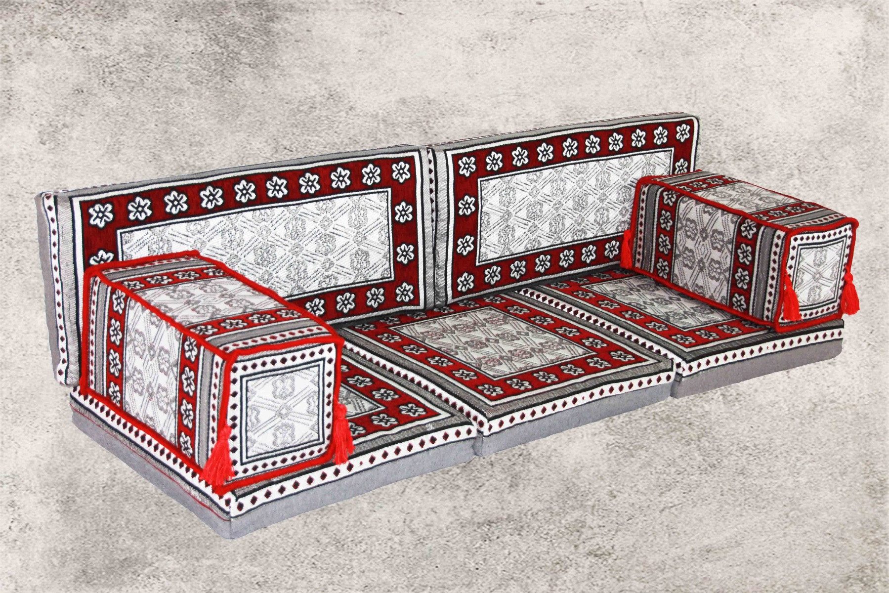 CaddeBuy Sofa Orientalische Sitzecke, Sedir, Sark Kösesi, Arabisches Sitzkissen, 7 Teile