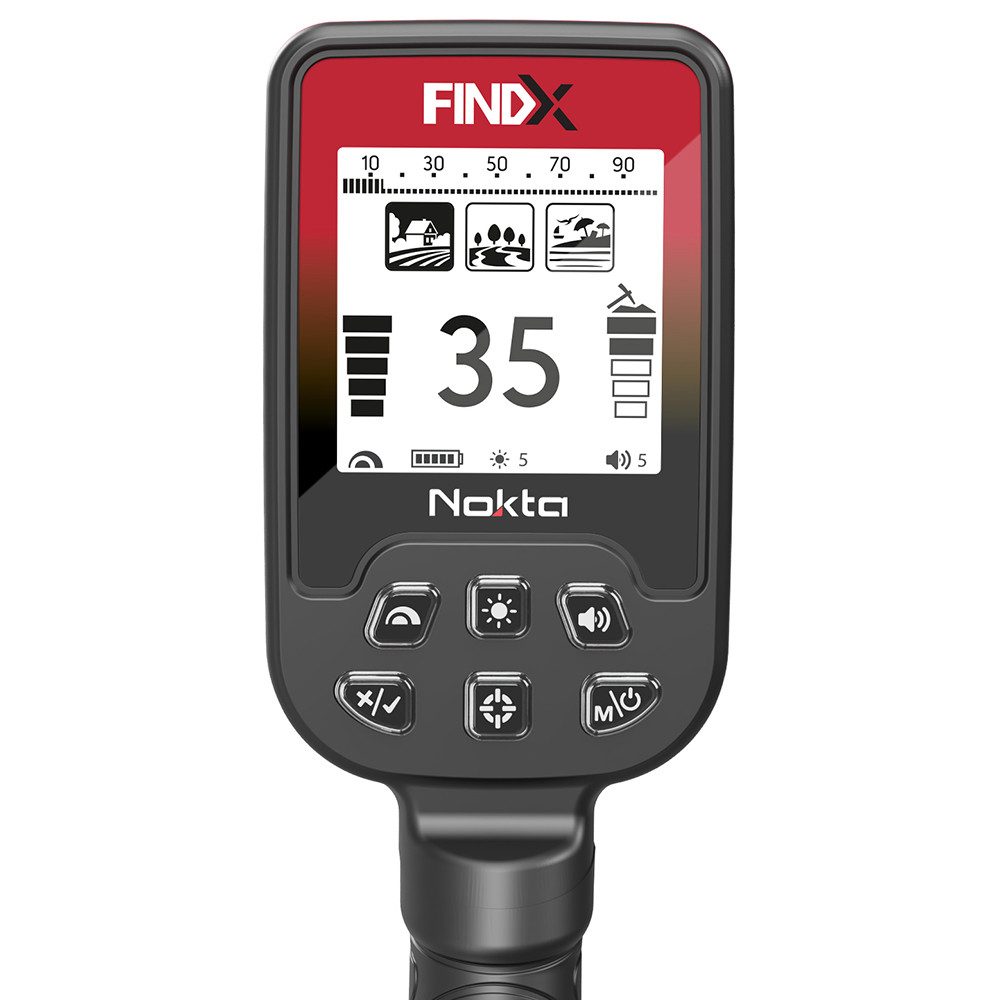 Nokta Metalldetektor FINDX Metalldetektor mit gratis Zubehör, Profi Detektor