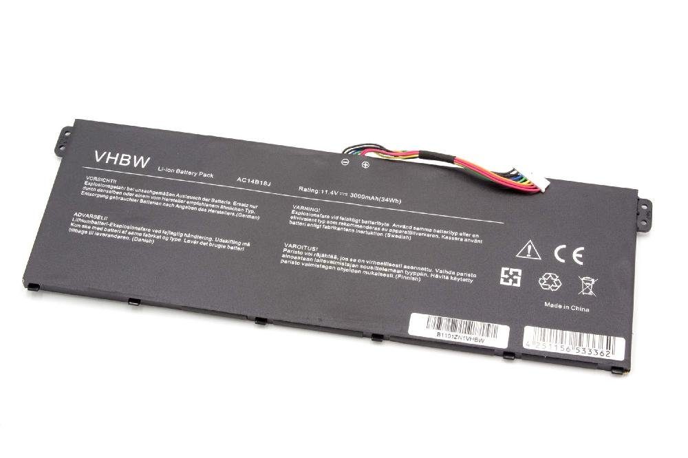 vhbw passend für Acer Aspire ES1-532G-P8WT, ES1-532G-P8ZW, ES1-533, Laptop-Akku 3000 mAh