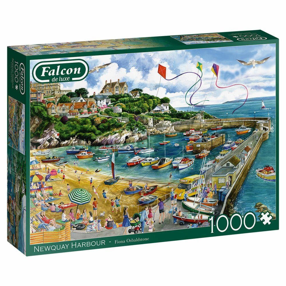 Jumbo Spiele Puzzle Falcon Newquay Harbour 1000 Teile, 1000 Puzzleteile