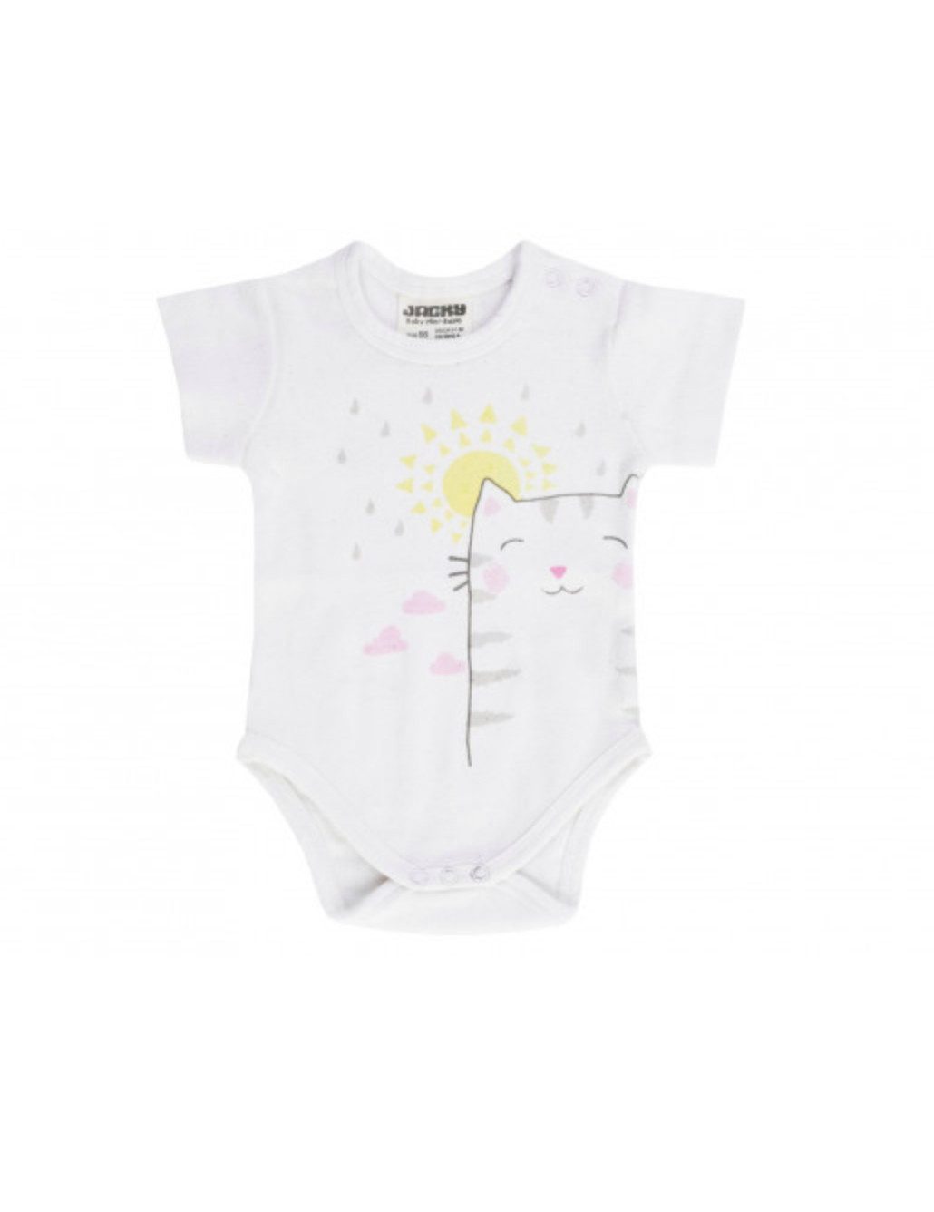 JACKY Kurzarmbody Baby Kurzarmbody aus Baumwolle mit Katzenmotiv