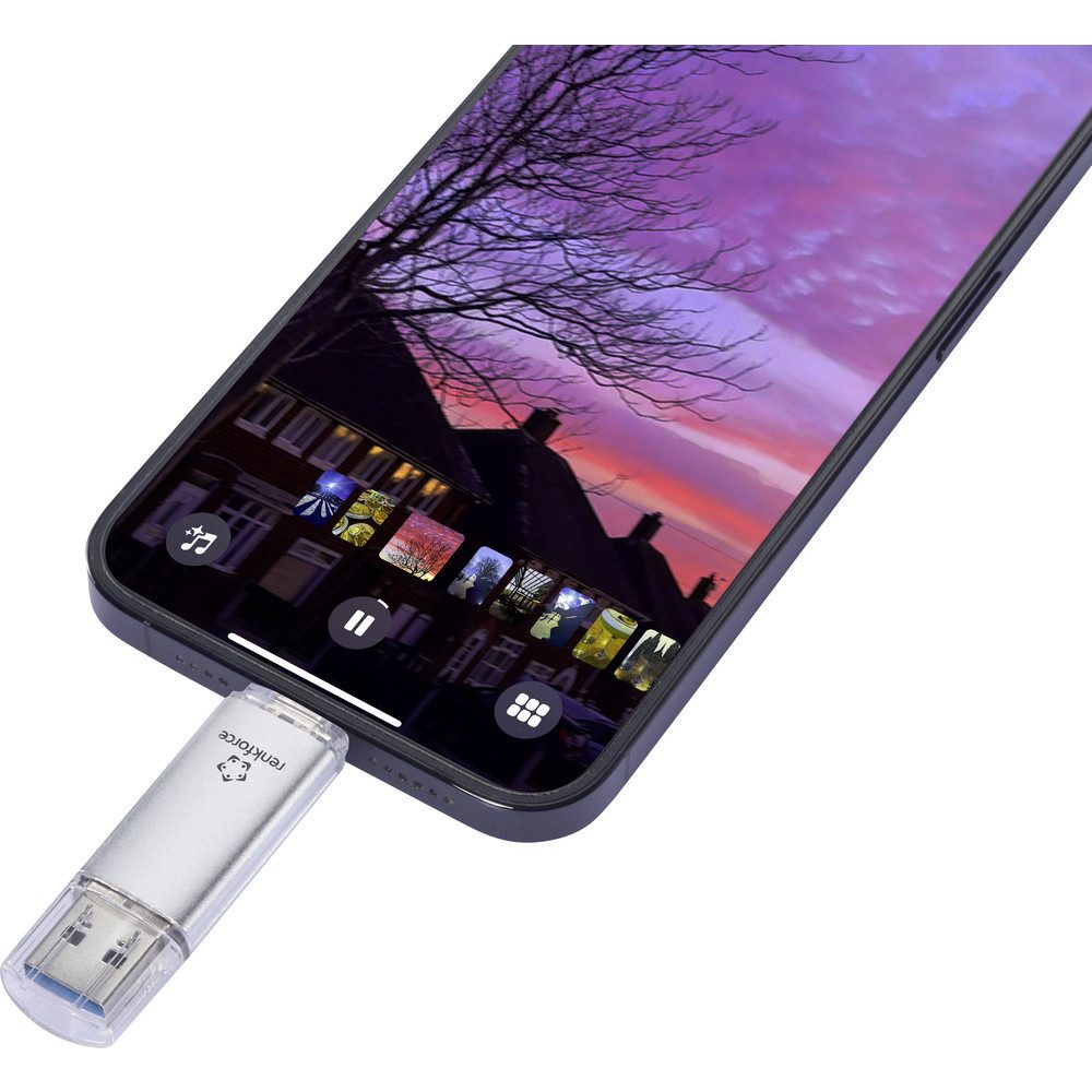 Renkforce Renkforce RF-USBOS-220 USB-Stick 32 GB Silber RF-6684362 USB-A, USB-C USB-Stick – Bild 2 von 5
