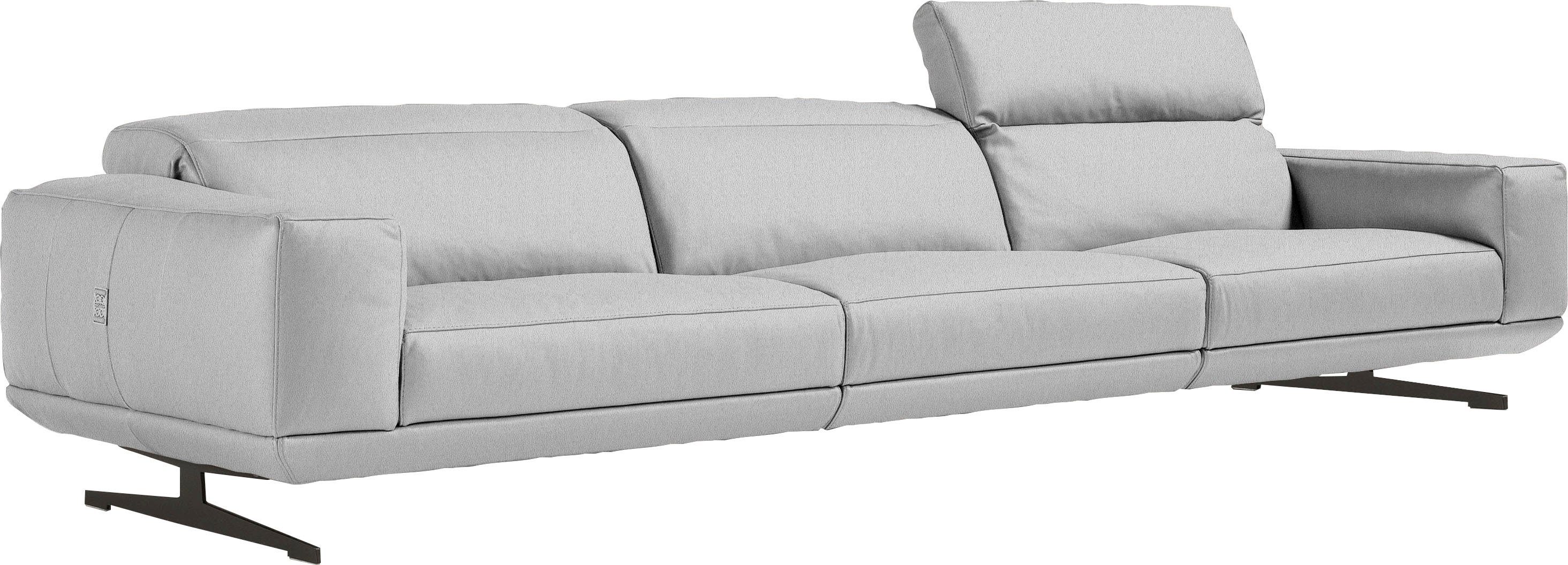 Egoitaliano 3-Sitzer Gloria, super bequem, hochwertige Verarbeitung, edles Design, Megasofa, beidseitig verstellbare Rückenelemente, mit Designmetallfüßen