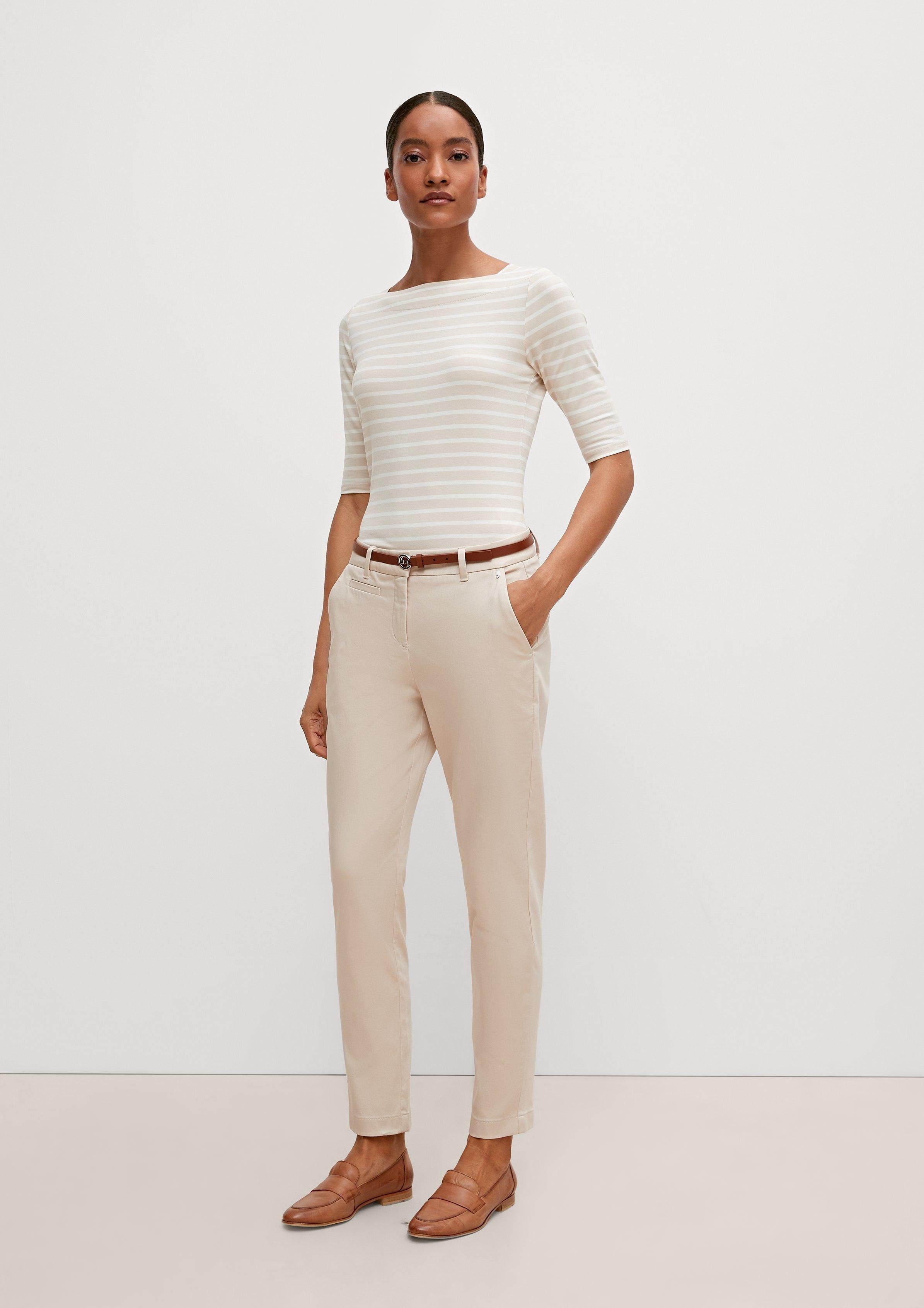 comma 7/8-Hose Chino-Hose mit Gürtel günstig online kaufen