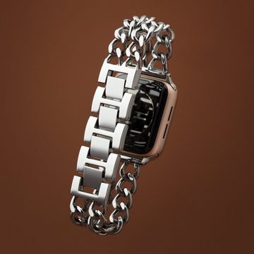 PRECORN Smartwatch-Armband Damen Ersatzarmband silber Armband Apple Watch 8/7/6/5/4/3/2/1/SE