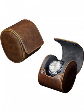 Rothenschild Uhrenbox Uhren-Geschenkbox aus braunem Kunstleder RS-3621-1DBR