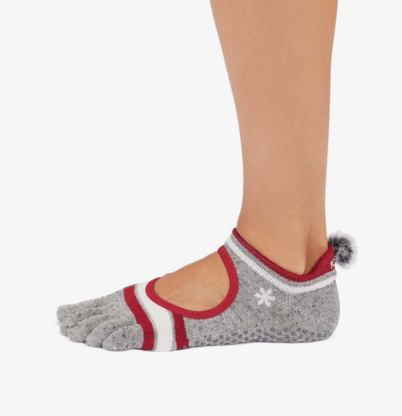 ToeSox Sportsocken Toesox full toe BELLARINA / TEC / ULTRA Logo auf der Ferse und in der Gummierung der Sohle