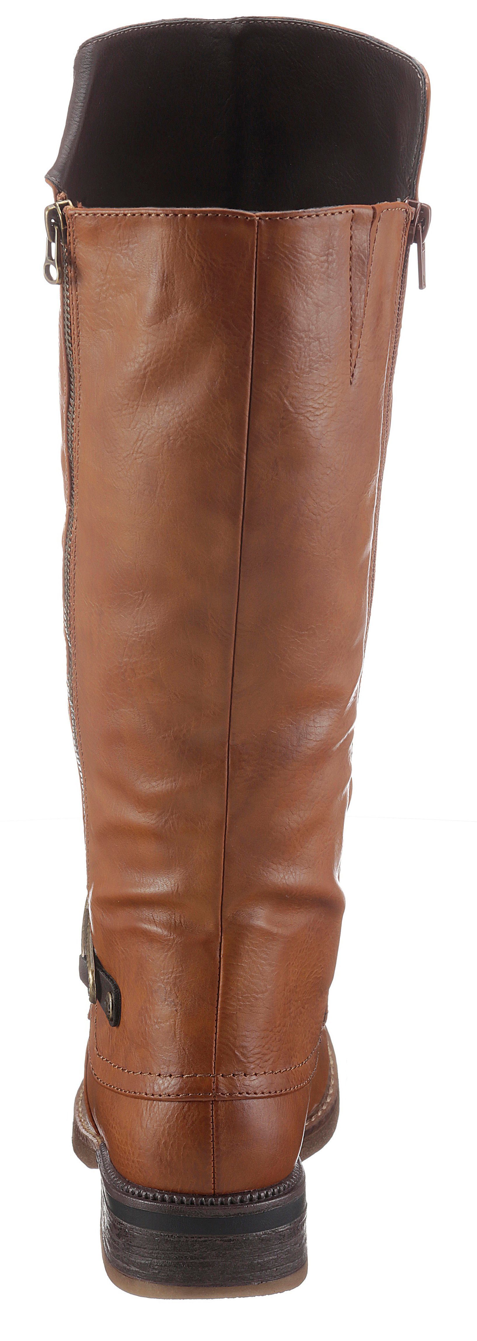 Rieker Stiefel, Winterstiefel, Blockabsatz, mit Tex Membran, Varioschaft