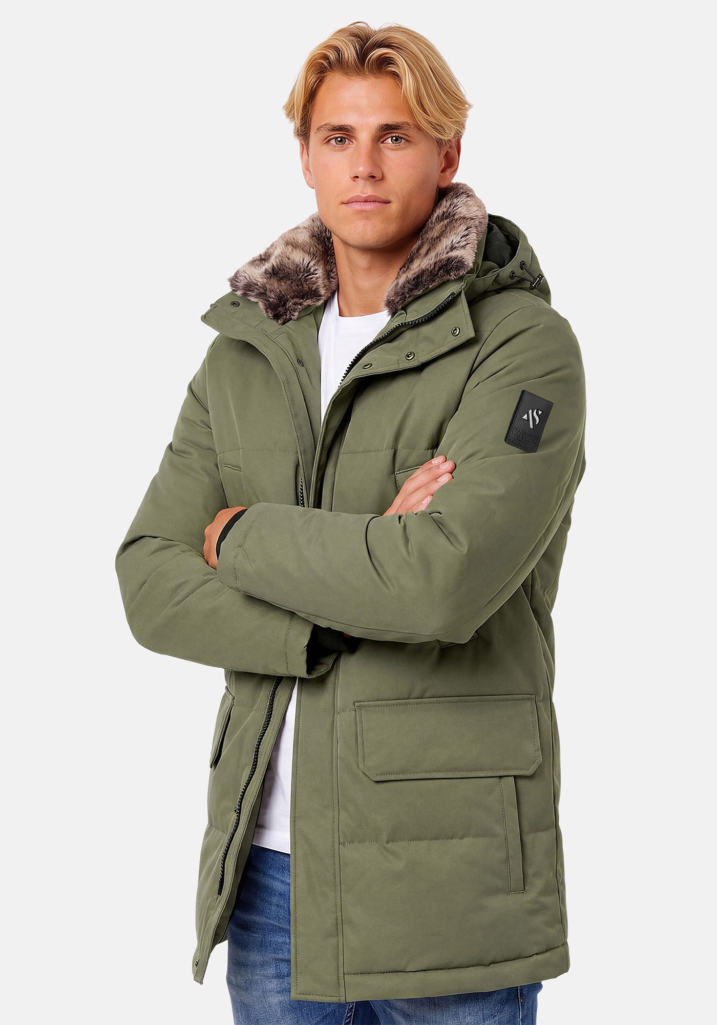 Alessandro Salvarini Winterjacke ASGiova Parka mit warmem Kunstfellkragen und hochwertigem Obermaterial