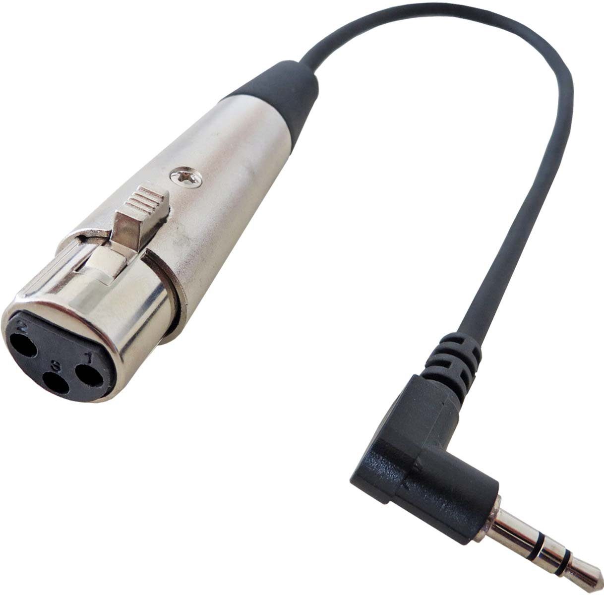 keepdrum keepdrum MC-025XJ Audio-Kabel 0,3m XLR- TRS 3,5mm Audio-Adapter 3,5-mm-Klinke zu XLR-F, 30 cm, Ideal zur Verbindung von Richtmikrofon und Kamera