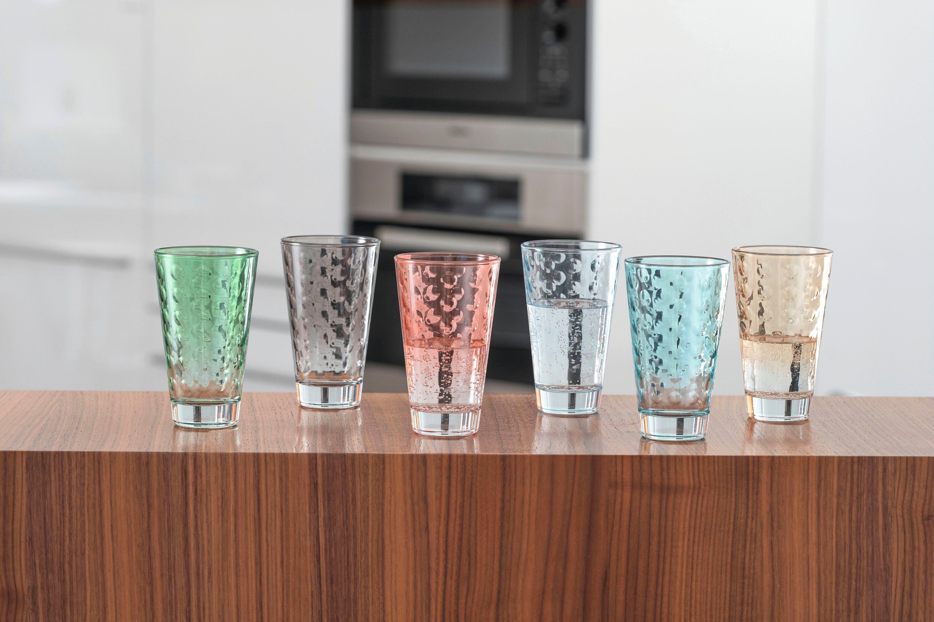 LEONARDO Longdrinkglas OPTIC, 6-tlg., Glas, 300 ml, 6-teilig