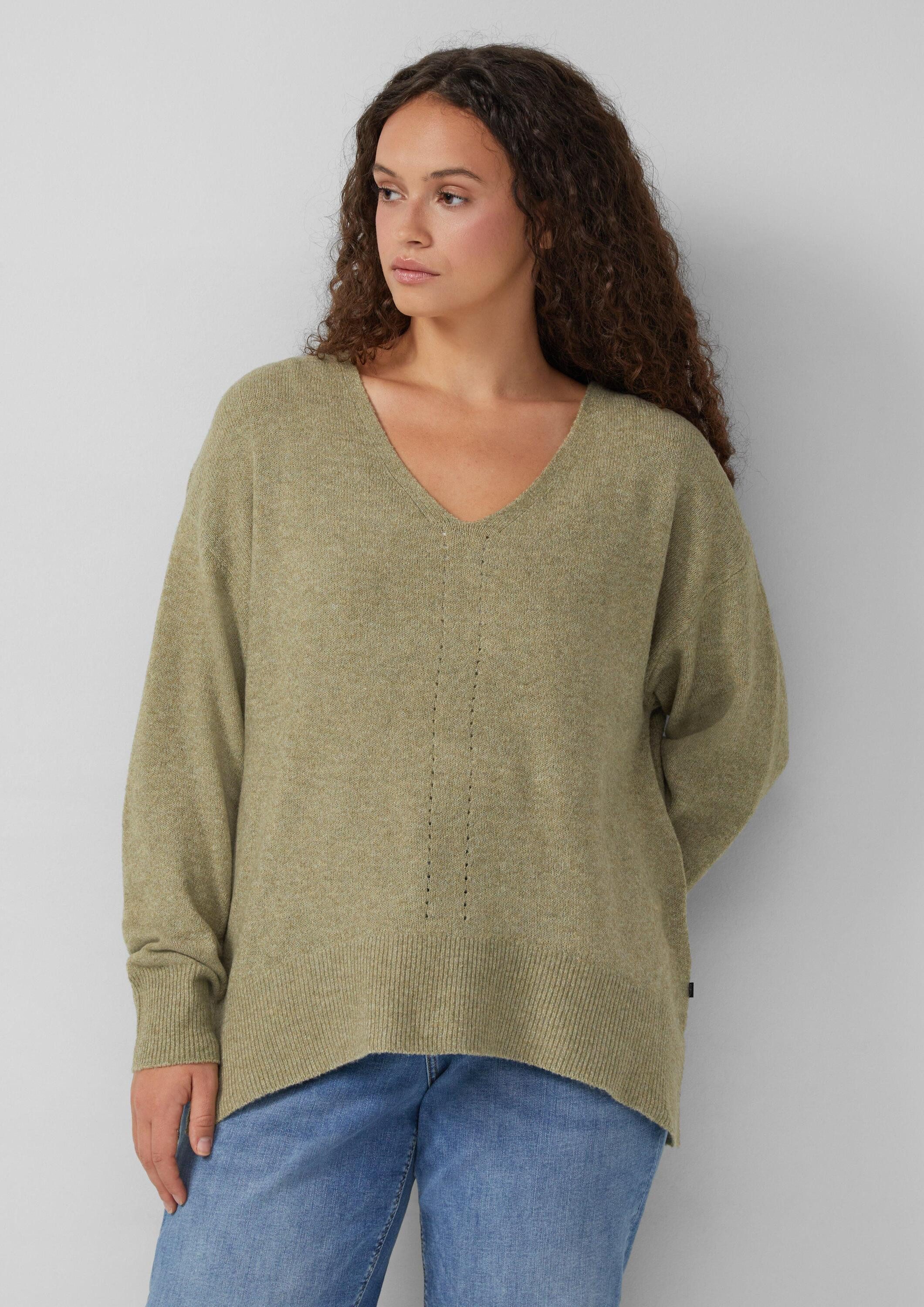 QS Longpullover Strickpullover Weicher Strickpullover günstig online kaufen