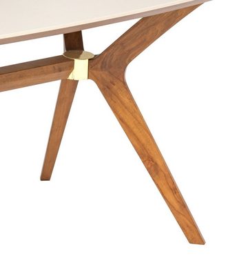Furni24 Esstisch Esstisch, X Fuss, Rechteckig aus Holz