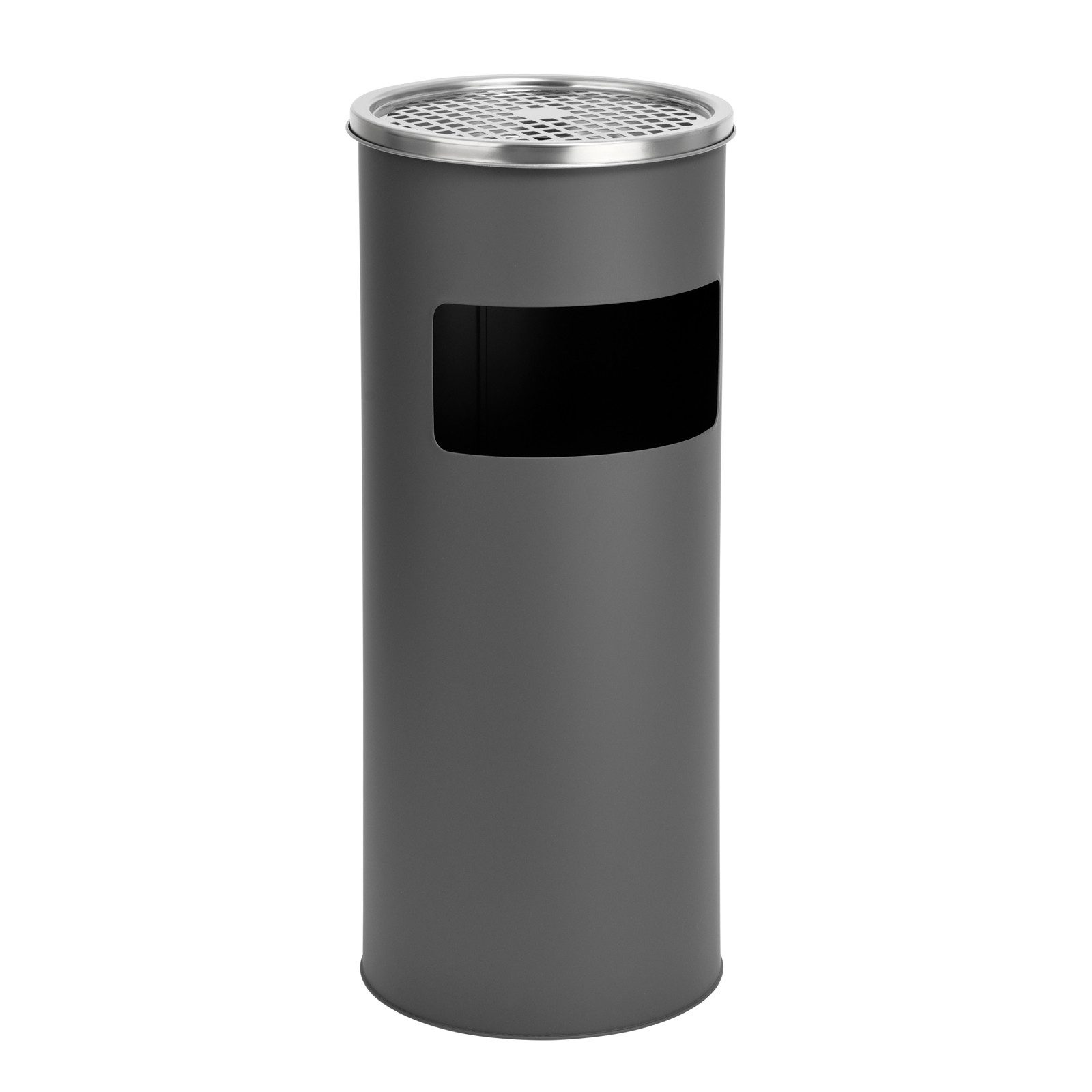 SVITA Aschenbecher Standaschenbecher, Mülleimer inkl. Aschenbecher Gehäuse aus Grau