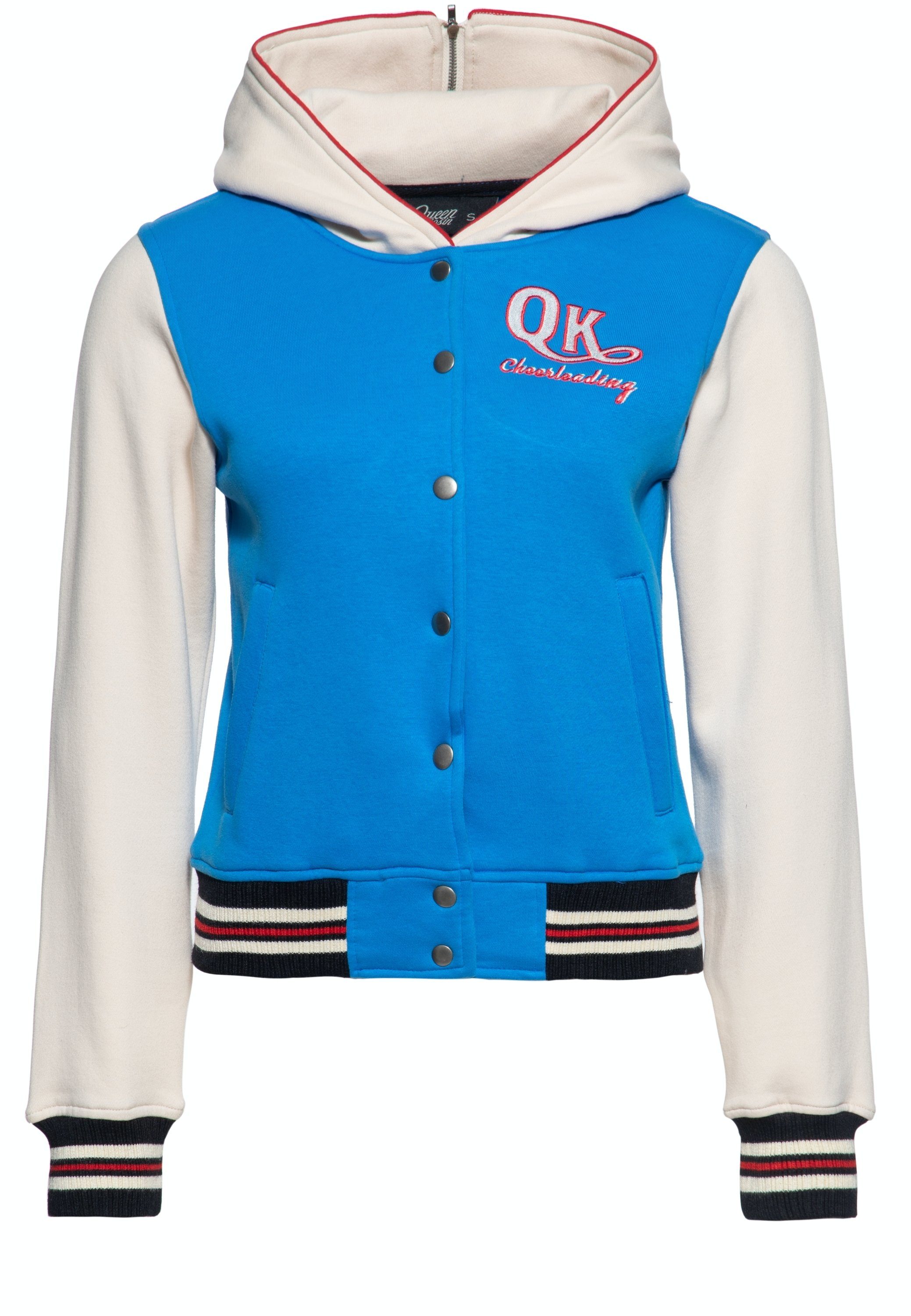 QueenKerosin Collegejacke Wonder Woman (1-St) Kapuze mit Reißverschluss und Vintage Stickerei