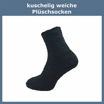 GAWILO Kuschelsocken für Damen für warme Füße an kalten Tagen - extra weich & flauschig (6 Paar) Haussocken aus flauschigem Material für optimalen Tragekomfort
