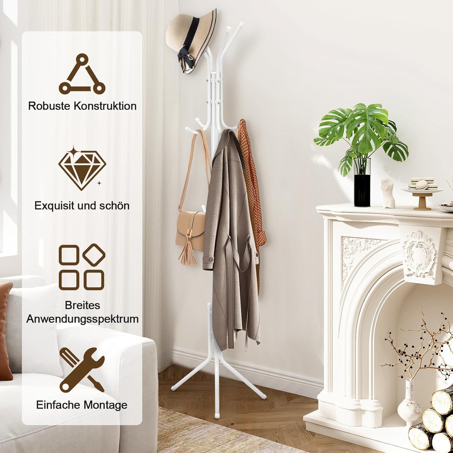 RWEUOQ Garderobenständer Standing Clothes Rack mit günstig online kaufen
