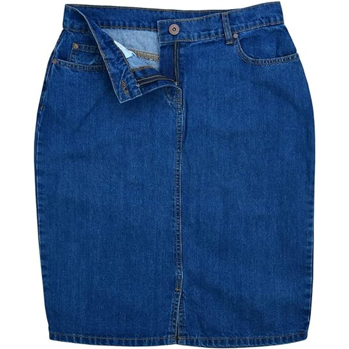 German Wear Jeansrock Trend462R Midi Denim Denim Trendiger Midi Rock Jeansr günstig online kaufen