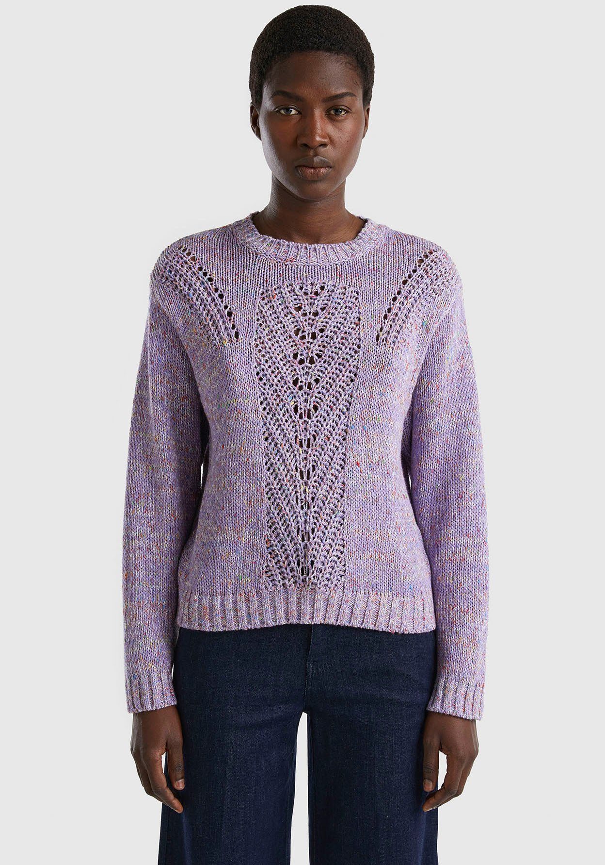 United Colors Of Benetton Mädchen Pullover - Langarm Rundhalsausschnitt