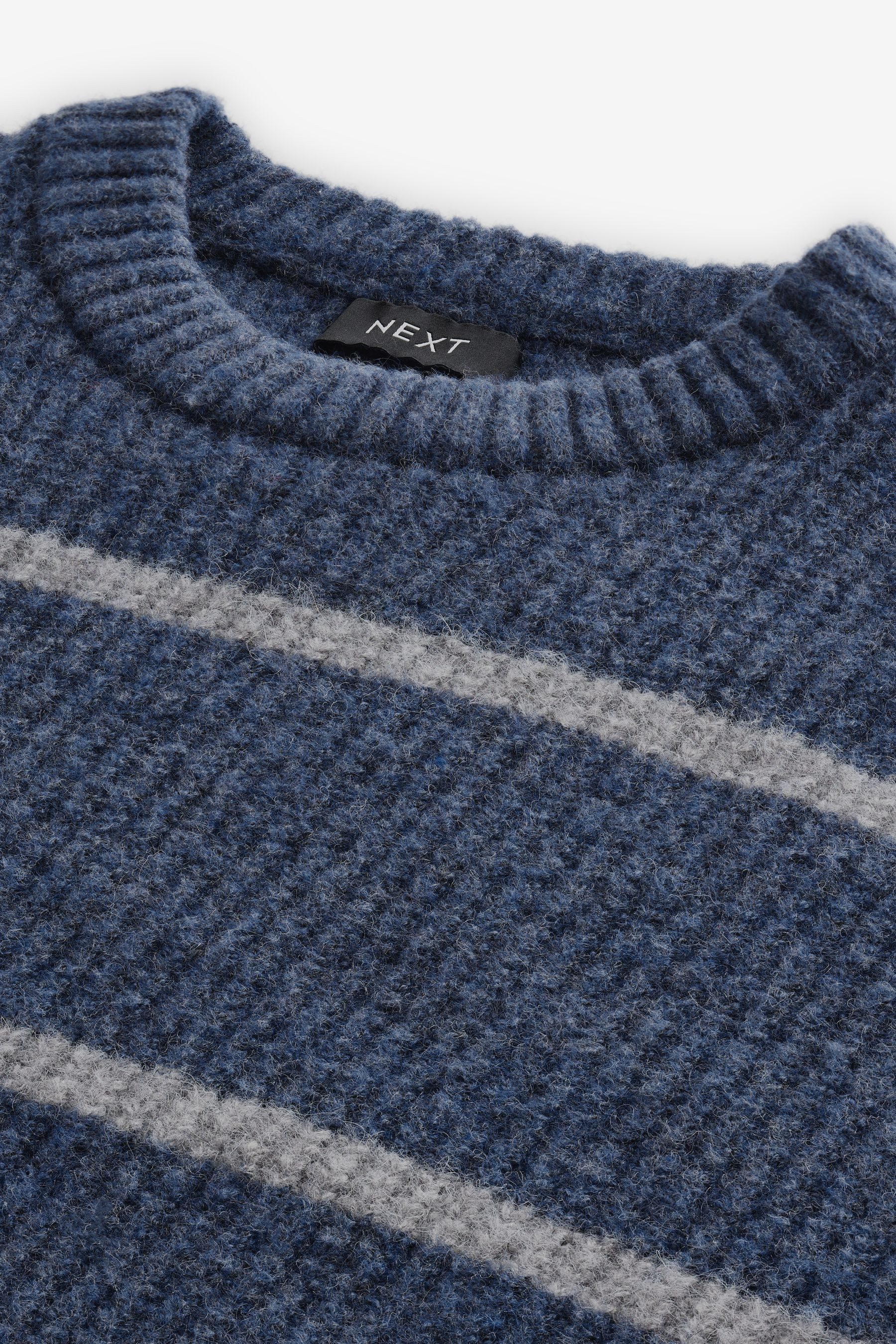 Next Rundhalspullover Regular Fit Rundhalspullover mit Querstreifen (1-tlg)