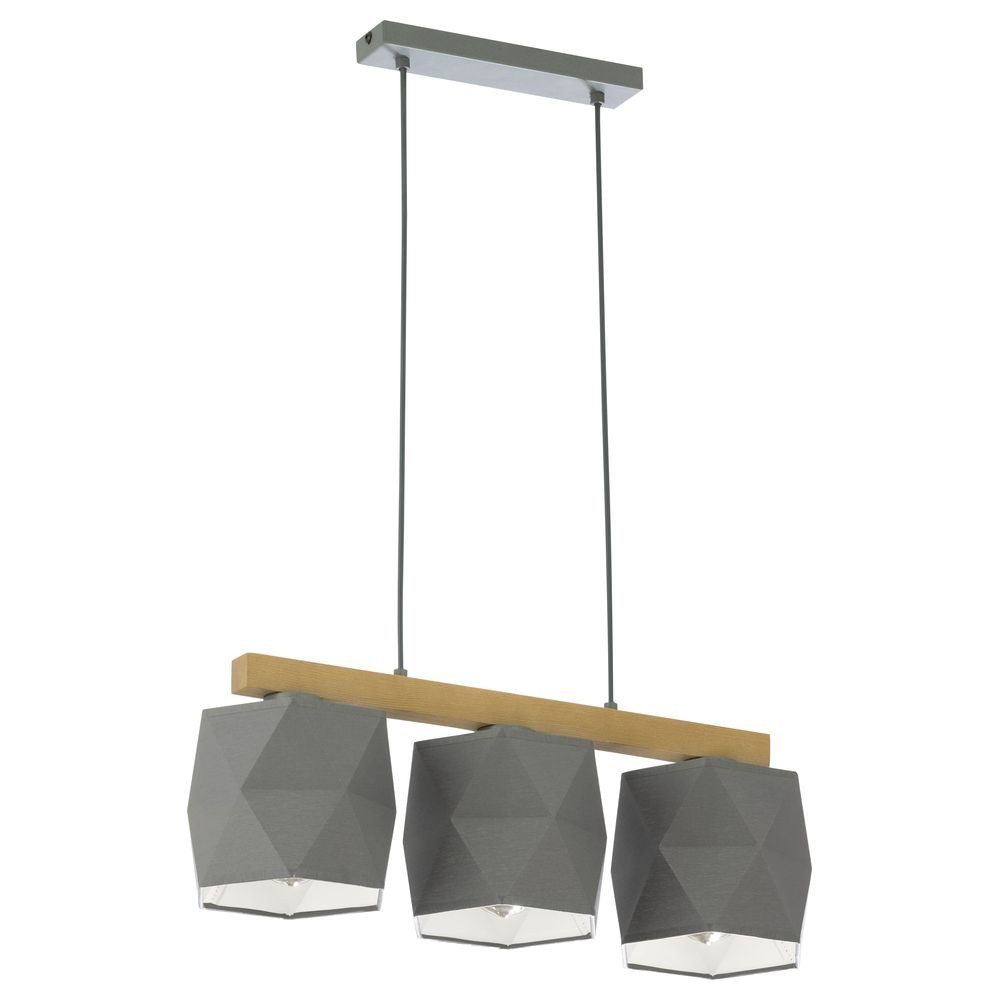 famlights Pendelleuchte famlights, Pendelleuchte Henriette in Grau 3xE27