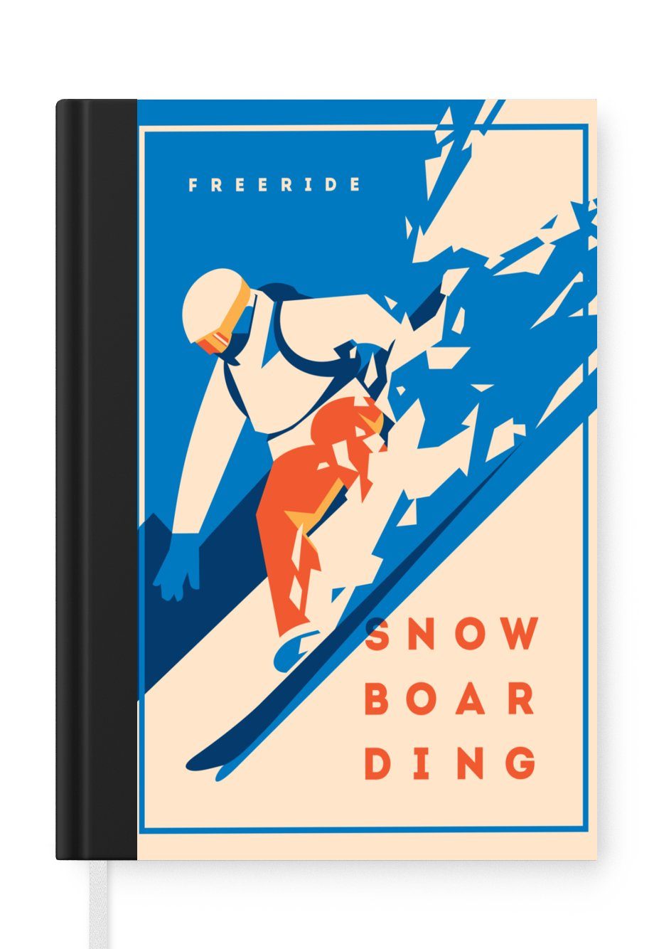 MuchoWow Notizbuch Sprichwörter - Wintersport - 'Freeride Snowboarding' - Zitate, Journal, Merkzettel, Tagebuch, Notizheft, A5, 98 Seiten, Haushaltsbuch