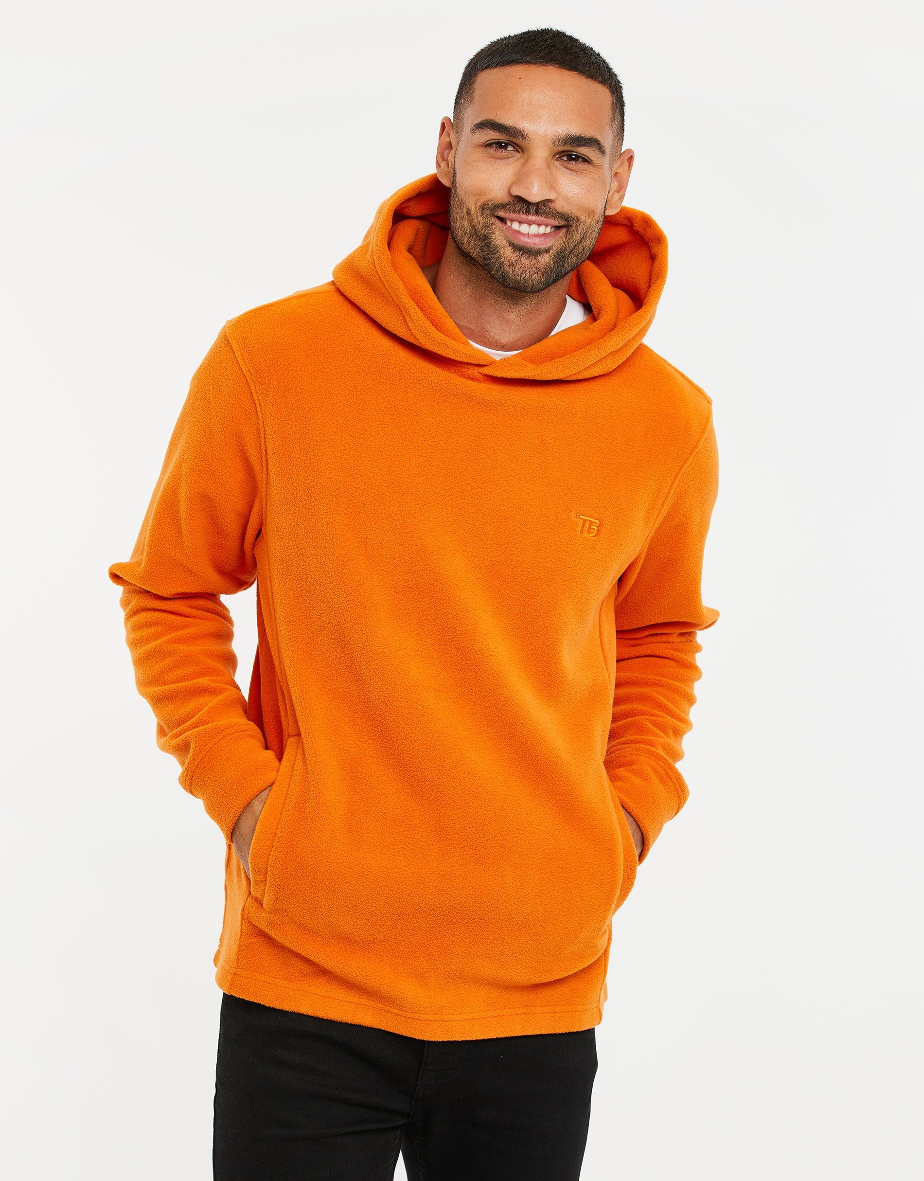 Threadbare Hoodie THB Fitness Fleece Hoody Ryan Orange