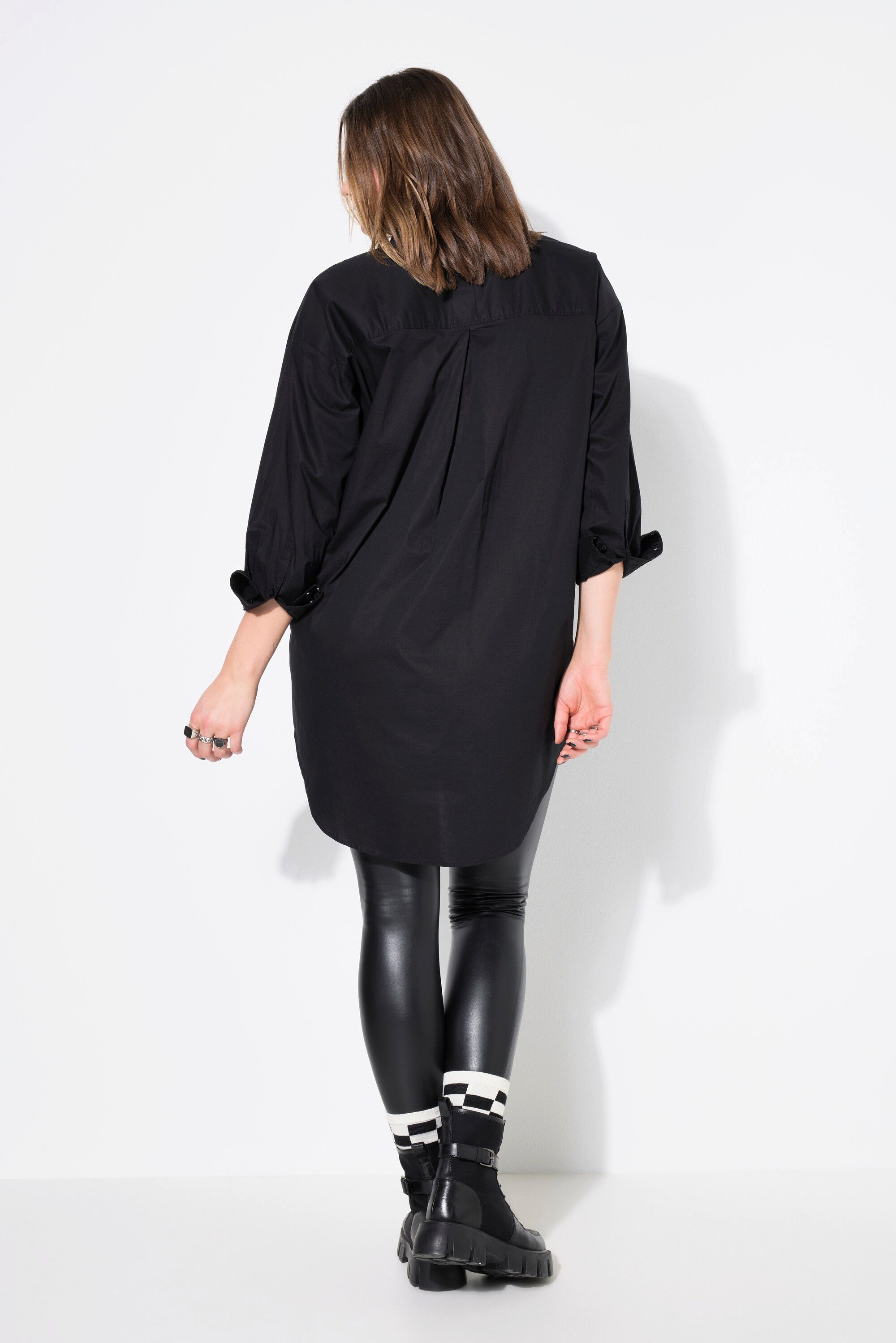 Studio Untold Hemdbluse Hemdbluse oversized Knopfleiste Hemdkragen