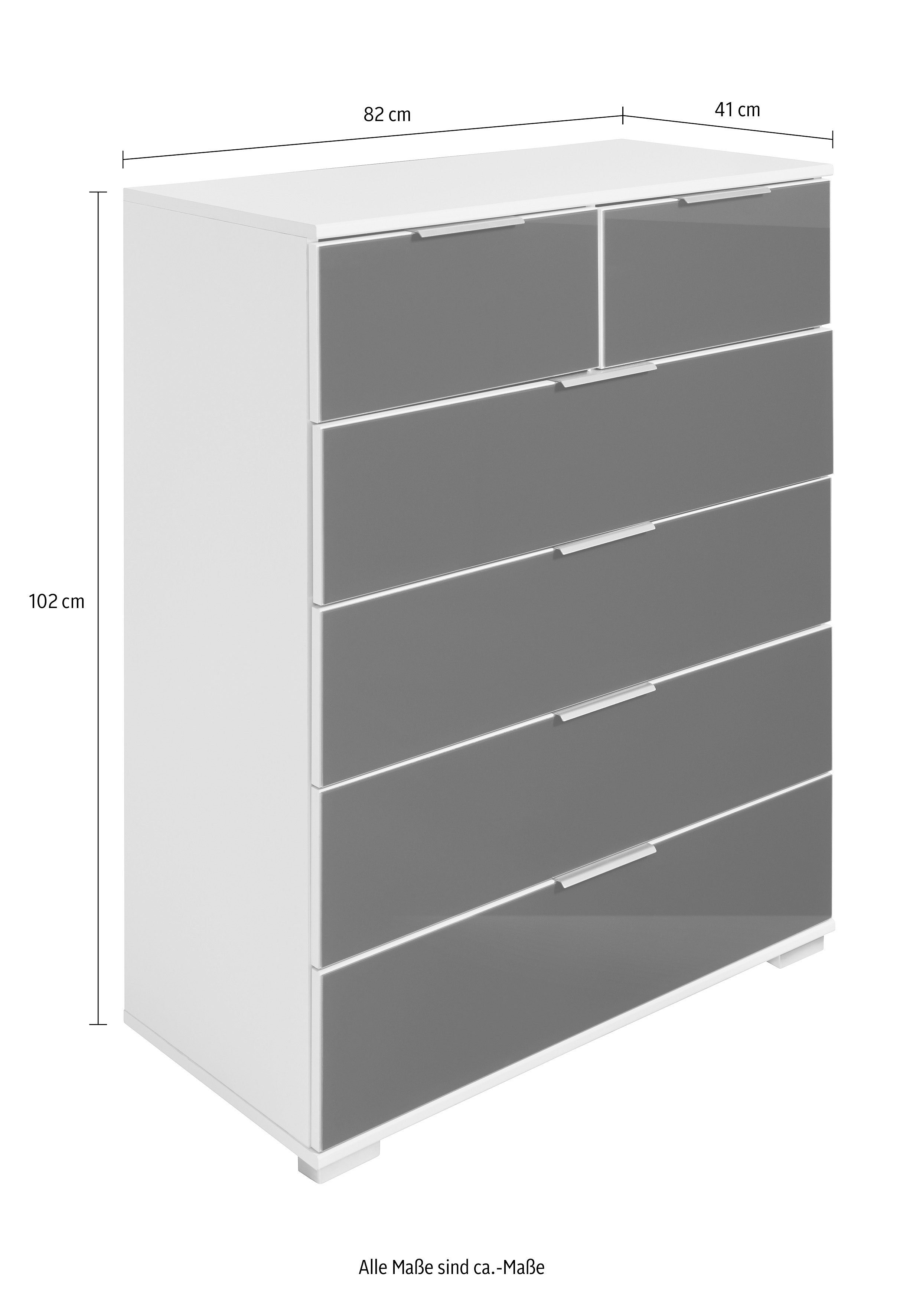 Wimex Schubkastenkommode Metallgriffstücke Spiegelfront, oder mit Dezente Easy, Glas