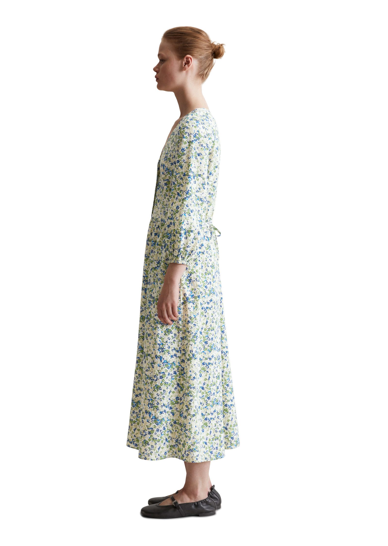 Marc O'Polo DENIM Druckkleid aus Viskose-Mix mit Seersucker-Effekt günstig online kaufen