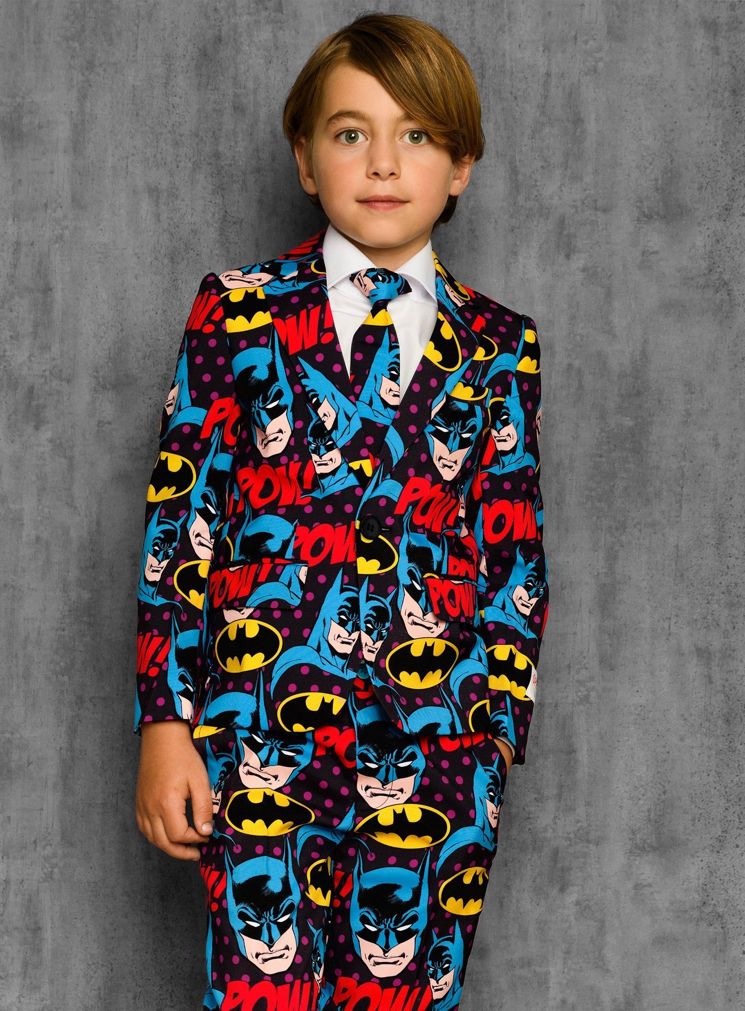 Opposuits Partyanzug Boys Dark Knight, Mit diesem Anzug für Jungs wird auch dem Dark Knight nichts zu bunt!