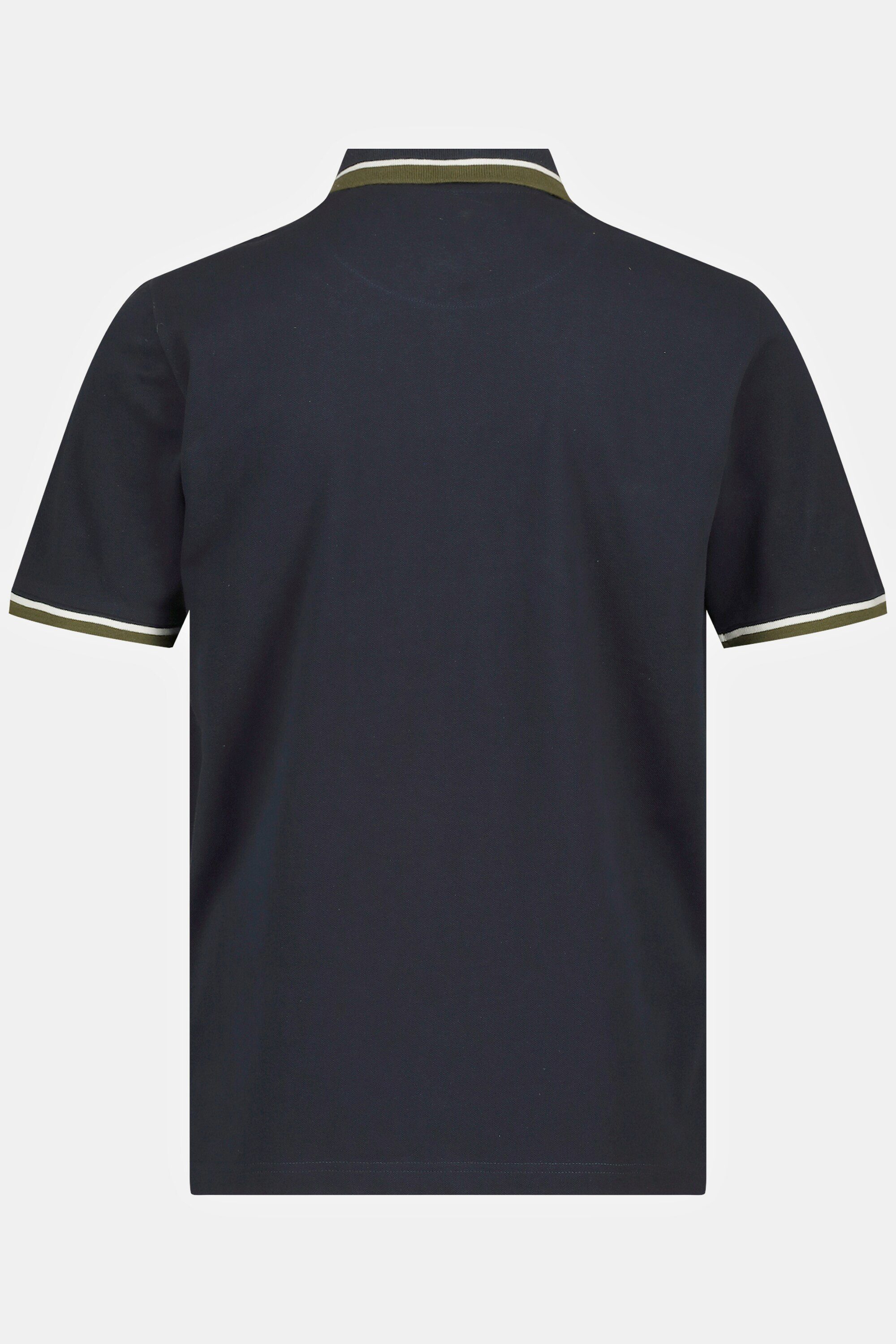 STHUGE Kontrast-Polokragen Halbarm Piqué Poloshirt STHUGE Poloshirt