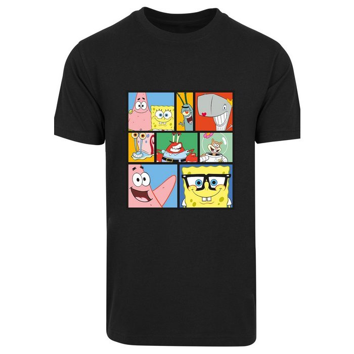 F4NT4STIC T-Shirt Spongebob Schwammkopf Collage Herren Premium Merch Regular-Fit Basic Bedruckt