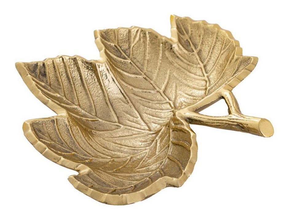 soma Dekoschale Dekoschale Schale Aluminium Leaf gold o. silber  Blattschale, Qualtität: Genießen Sie Scharm und Qualität in einer tollen