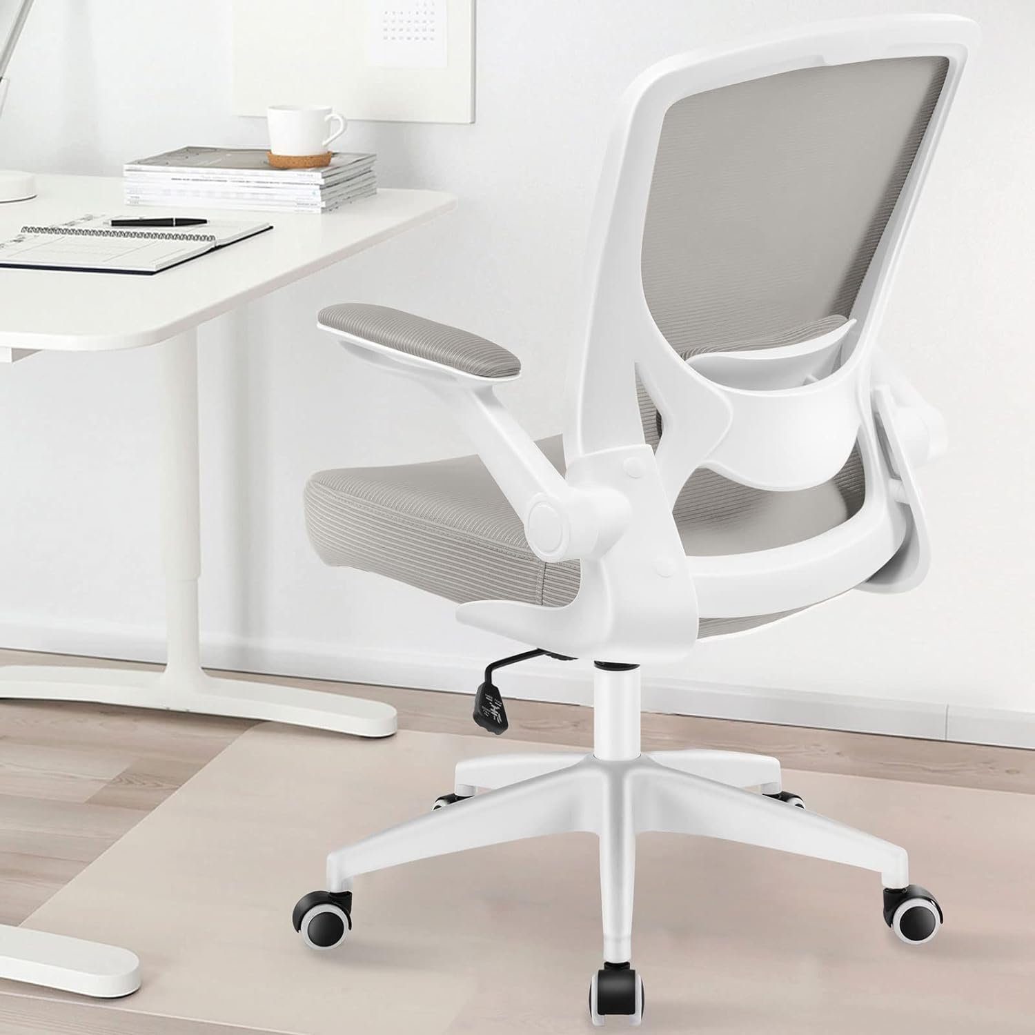 KERDOM Bürostuhl (Bürostuhl ergonomisch: Schreibtischstuhl mit verstellbarem Sit), 360° Drehstuhl Mesh Computerstuhl 9060