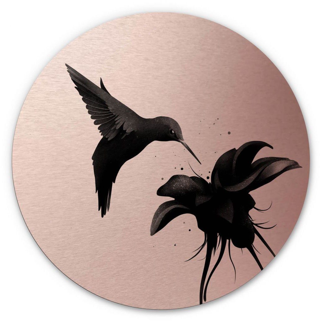 (1 Kolibri Vogel, Metallschild St) 3D Wall-Art Metallbild