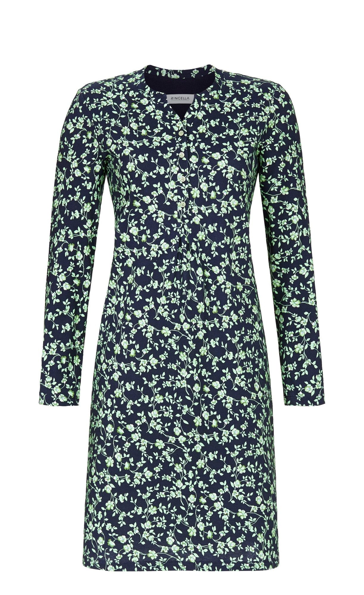 Ringella Nachthemd mit Blumenallover und Knopfleiste günstig online kaufen