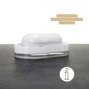 bremermann Seifenschale Bad-Serie SAVONA Seifenschale, Seifenhalter aus Kunststoff, weiß