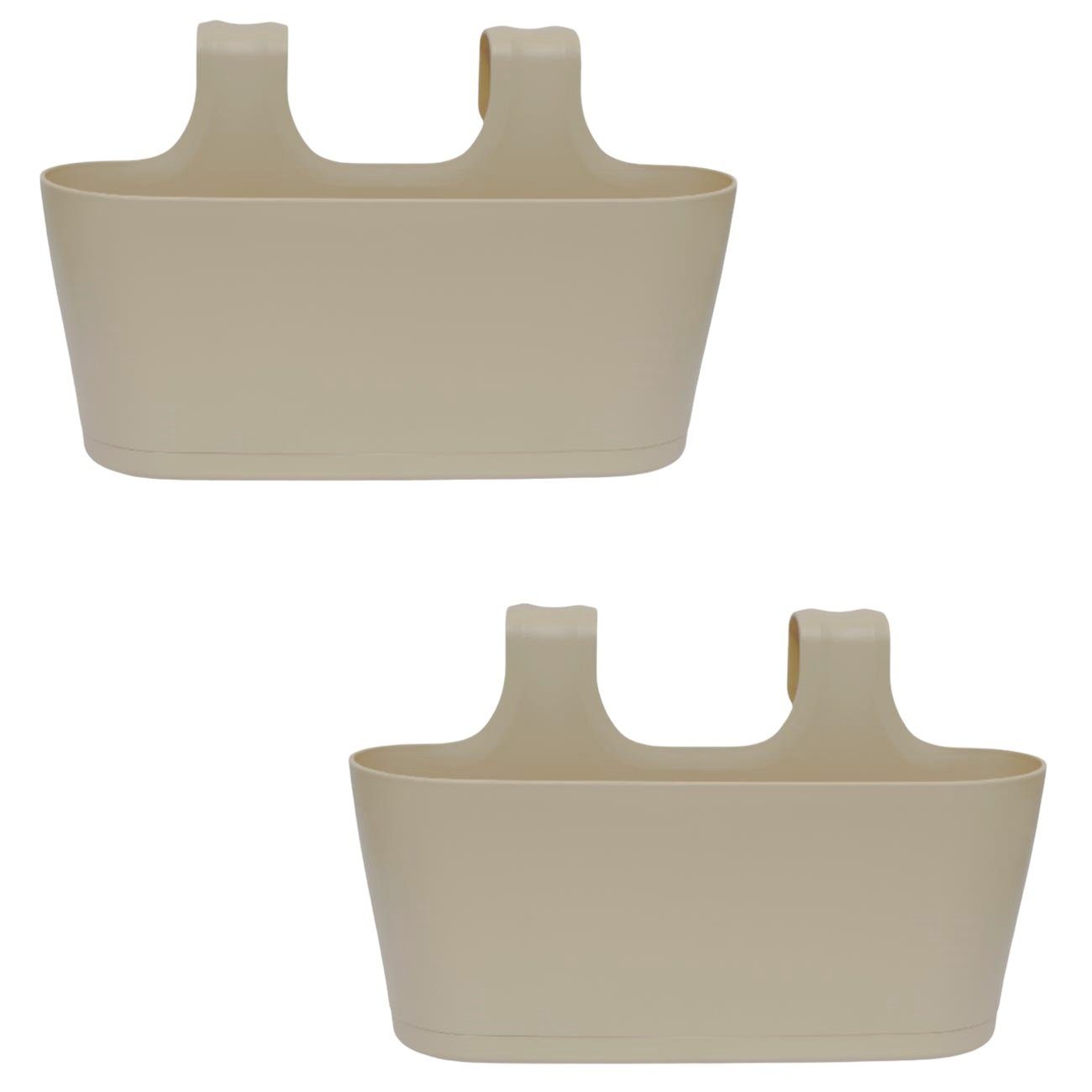 Engelland Blumenkasten Blumentopf zum Hängen (Vorteils-Set, 2 St., Fassungsvermögen je Topf 5,5 Liter), UV-Beständig, Frostbeständig, Wasserauffangschalen