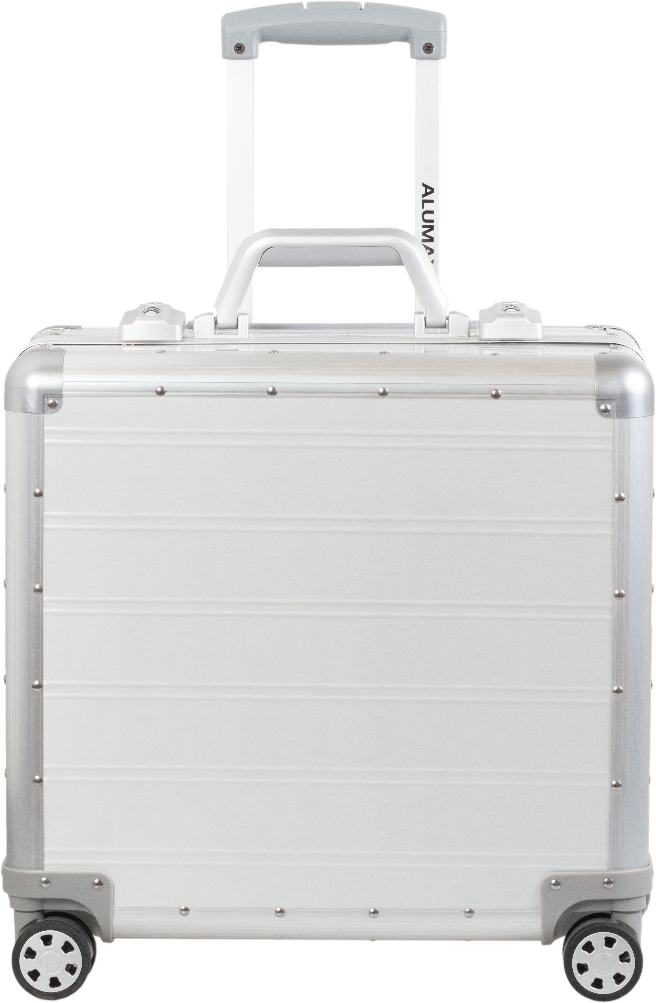 ALUMAXX Business-Trolley Gemini, silberfarben matt, 4 Rollen, Businesskoffer, Reisegepäck aus Aluminium